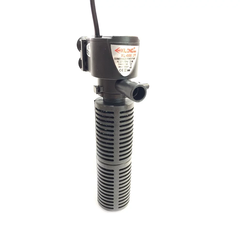Фільтр внутрішній Xilong XL-666 (2 CUP) Турбо Головка 3W, 300 л/год в акваріум до 50 л