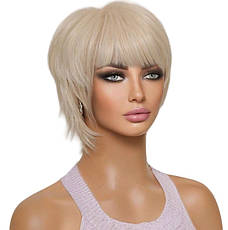Перука блондинки коротка Blonde, термоволокно XOUJE, фото 3