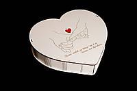 Коробка серце "Наша любов, як вітер", 42*40*8 см.
