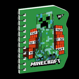 Блокнот YES В7/60 подв. спіраль "Minecraft. Creeper", клітинка