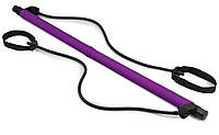 Тренировочная палка с эспандерами Hop-Sport HS-T090GS фиолетовая p