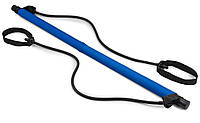 Тренировочная палка с эспандерами Hop-Sport HS-T090GS синяя p