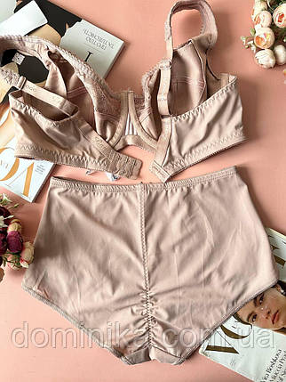 85/90/95Е Комплект жіночої нижньої білизни на чашку Е Lanny Mode великі розміри пудра, фото 2