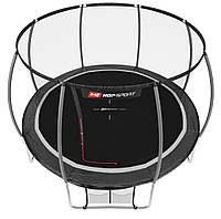 Батут Hop-Sport Premium 12ft (366см) черно-серый с внутренней сеткой p