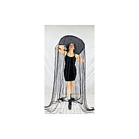 Черный длинный бахромой шляпа для женщин новый год фотосессия бахромой шляпа большой костюм аксессуары материн