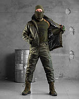 Тактический зимний костюм мембранный на синтепоне олива Зимний армейский комплект куртка штаны на Omni Heat