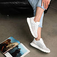 Кроссовки кожаные женские белые кроссы на весну для женщин 4S Adwear Кросівки шкіряні жіночі білі кроси на