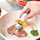Пляшка-диспенсер-дозатор для олії з силіконовим пензликом Kitchen Cooking 180 мл 270 Синій, фото 4