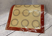 Силиконовый коврик 40*30 разметкой для печенья Круги (диаметр от 4,5см 6,5см)