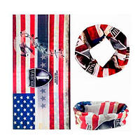 Бафф бандана-трансформер, шарф из микрофибры, 22 флаг США
