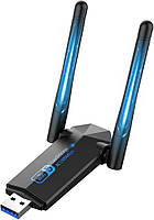 Мережевий адаптер Wi-Fi, адаптер для ПК, адаптер WLAN ElecMoga USB 3.0, 1300 Мбіт/с, ПК, 2,4 ГГц/5,8 ГГц,
