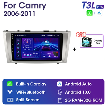 Штатна автомагнітола Android для Toyota Camry 7 XV 40 50 2006-2011 T3L plus DSP 2/32 Гб WiFi Carplay