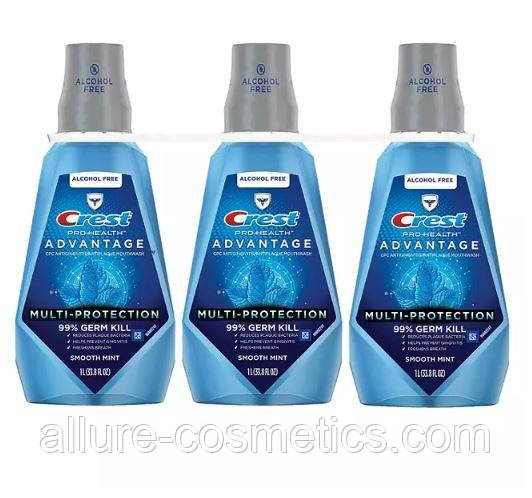 Засіб для полоскання порожнини рота Crest Pro-Health Advantage Multi-Protection Mouthwash Smooth Mint 1L, фото 1