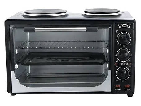 Електродуховка VOV VEOHP-30L, із 2 камфорною варильною поверхнею, фото 1