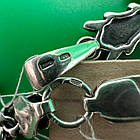 Комплект срібний ланцюжок бісмарк і хрест без розп`яття 925 проба чорніння, фото 8