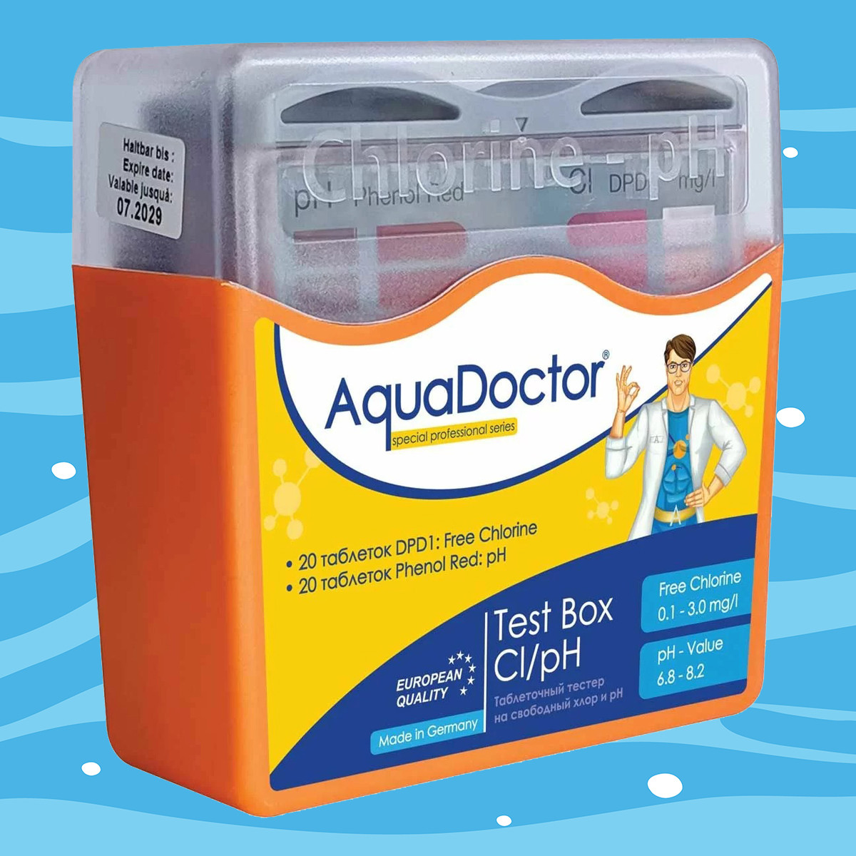 Тестер у таблетках AquaDoctor Cl та pH