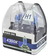 Комплект галогеновых ламп Sho-Me H1 4300K +120