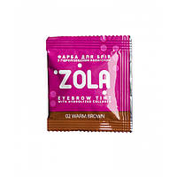 Zola краска для бровей с коллагеном в саше 5ml (02 Warm Brown)