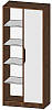 Шафа кольору дуба Інтарсіо Nord A/R з білими відкритими та закритими полицями, фото 2