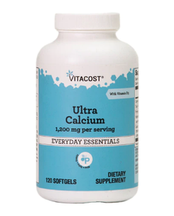 Vitacost Ultra Calcium, 500 мг кальцію у вигляді цитрату, малату, карбонату, 120 желатинових капсул на 60 днів прийому. До 01/2026