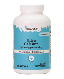 Vitacost Ultra Calcium 500 мг кальцію з цитрату, малату, карбонату 120 ЖК