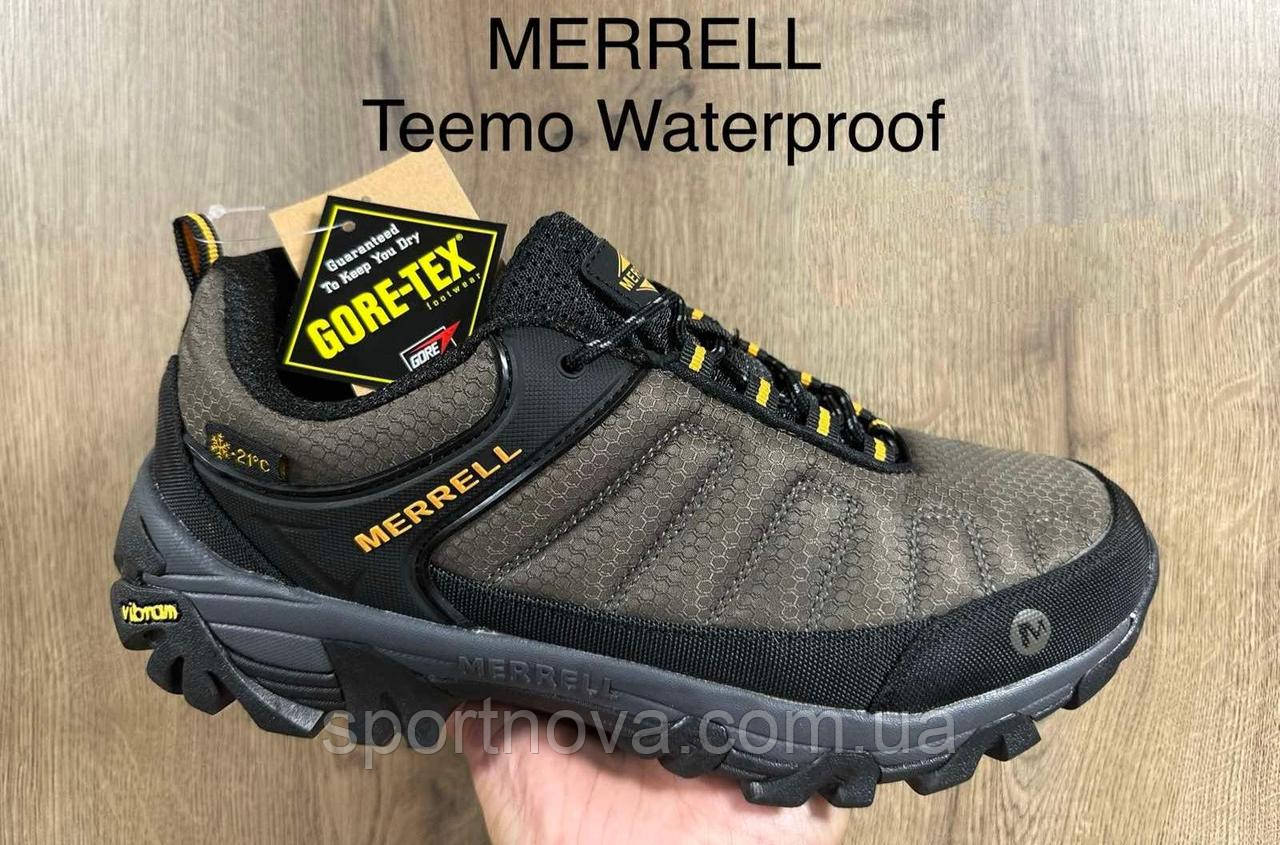 Чоловічі кросівки осінь/зима Merrell ТЕРМО водовідштовхувальна тканина коричневі р. 41-46