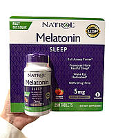 Натуральна добавка Natrol Melatonin 5mg Fast Dissolve полуниця (250 таблеток)