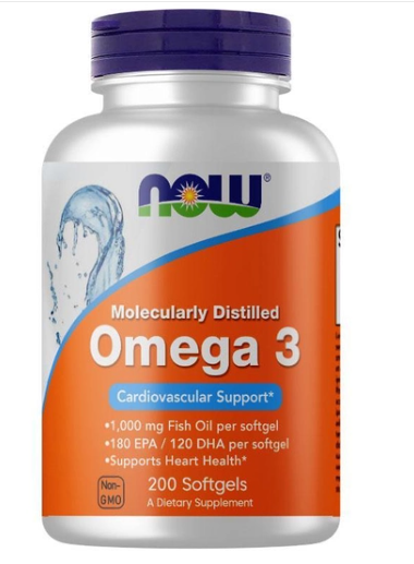 Витамины и Минералы NOW Omega-3 1000mg (200 sgels)