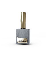 Топ для гель-лаку без липкого шару із шиммером HELLO. Top Silver Shimmer 15 мл.