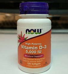 Вітамін д3 нау фудс Now Foods Vitamin D-3 5000 IU 120 капсул