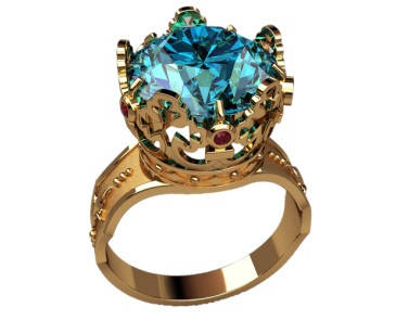 Кільце жіноче з каменем Царівна срібло 925, фото 1