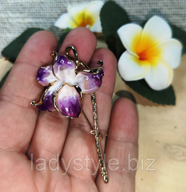 Брошка- орхидея