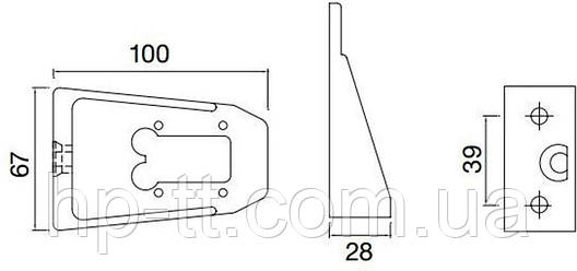 Кронштейн Aspock Aufhangeteil 100mm 105090 для ліхтарів Flexipoint I, фото 2