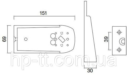 Кронштейн Aspock Aufhangeteil 150mm 105092 для ліхтарів Flexipoint, фото 2