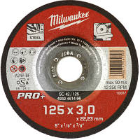 Круг отрезной Milwaukee по металлу SCS 42/125х3 PRO+, 125мм (4932451496) h