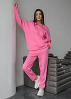 Жіночий спортивний костюм Staff vo pink oversize fleece