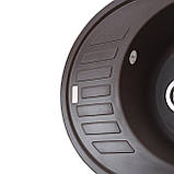 Гранітна мийка Globus Lux ARNO коричневий 620x500мм-А0006 Baumar - Завжди Вчасно, фото 5