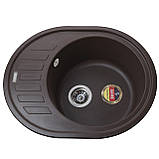 Гранітна мийка Globus Lux ARNO коричневий 620x500мм-А0006 Baumar - Завжди Вчасно, фото 6