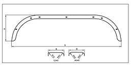 Крило тандем оцинковка Autoflex-Knott A2415040KT R15 240x1500 мм 6X0570.003, фото 2