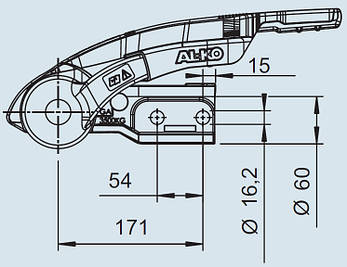 Зчепний пристрій-стабілізатор AL-KO AKS 3504 із замком і Safety Ball 1225761, фото 2