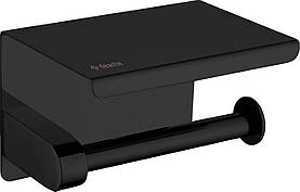 Тримач Deante Round для туалетного паперу, настінний з полицею, чорний Baumar - Завжди Вчасно