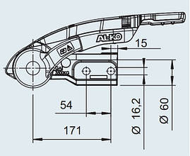 Зчепний пристрій-стабілізатор AL-KO AKS 3504 із замком і Safety Ball 1225763, фото 2