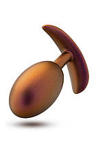 Анальна пробка із зміщеним центром тяжіння Blush Anal Adventures Matrix силіконова, рожеве золото, фото 3