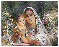 Алмазна мозаїка "Богородиця з немовлям" 40*50 см OSF 028
