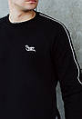 Чорний світшот із білим кантом Staff kant logo black, фото 3
