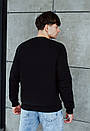 Чорний світшот із білим кантом Staff kant logo black, фото 4