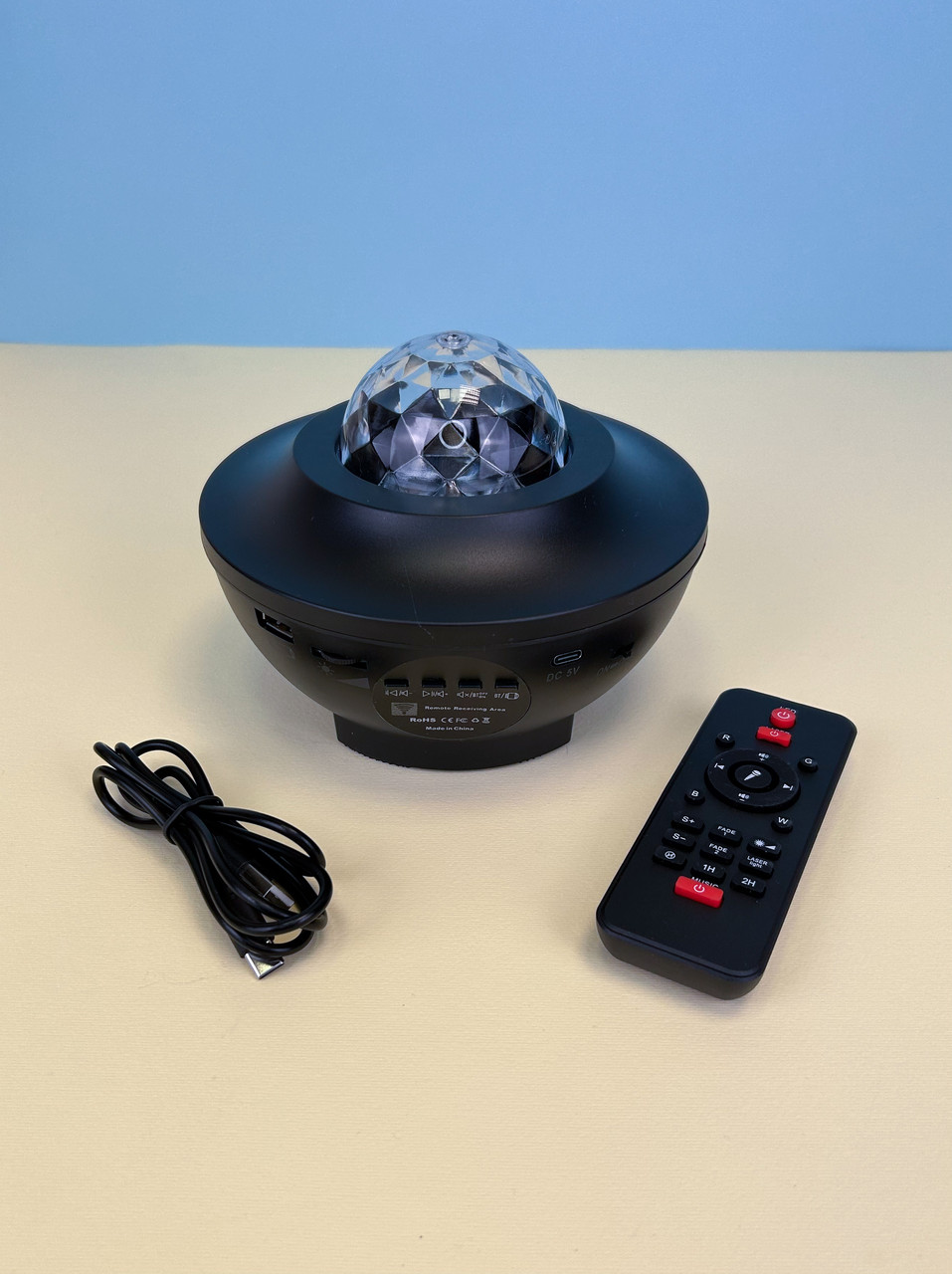 Лазерний проектор зоряного неба "Північне сяйво" + bluetooth колонка, чорний