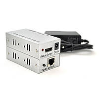 Одноканальный активный удлинитель HDMI сигнала по кабелю UTP. Дальность передачи: до 60метров, cat5e/cat6e
