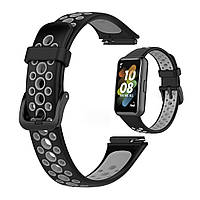 TPU ремінець для Huawei Band 7 (LEA-B19) | HMU | чорний та сірий