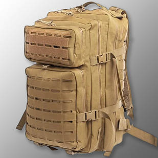 🔥 Тактичний рюкзак, військовий "Silver Knight - Laser molle 45 літрів" (койот) армійський, EDC